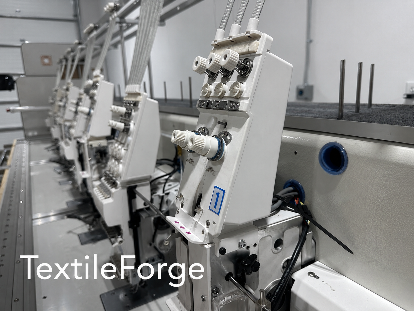 TextileForge technical embroidery machine system configured for textile research and production.