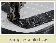 Sample-scale tow placement