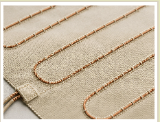 Couched wire heating element