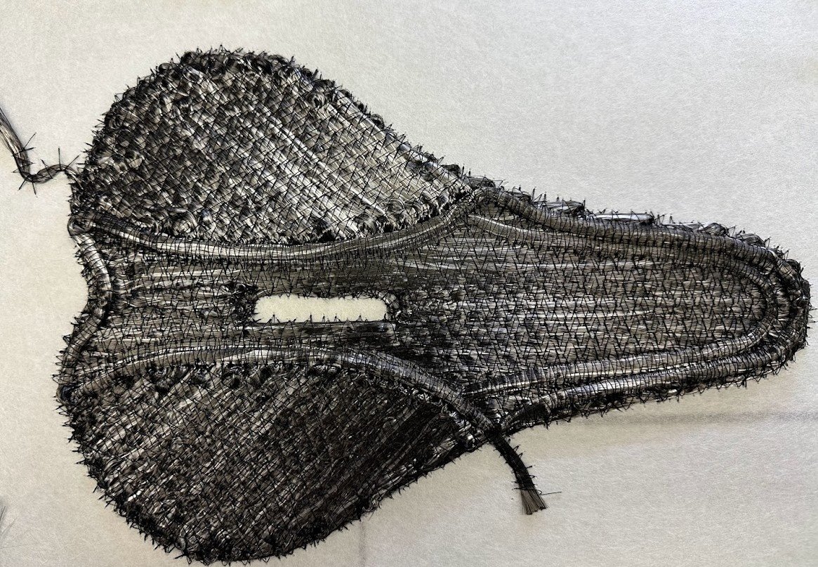 Thermoplastic carbon-fiber bike seat preform